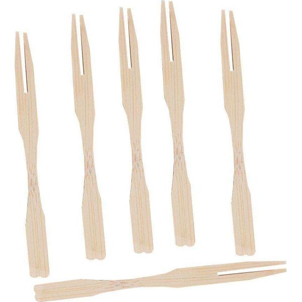 Excellent Houseware Widelczyki DREWNIANE bambusowe do przystawek przekąsek 9 cm 100 sztuk