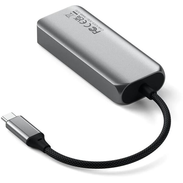 Satechi 4-In-1 USB-C Hub - hub do urządzeń mobilnych USB-C (3x USB-C 3.2 gen2 10Gbps, 2.5 Gigabit Ethernet) (space gray)