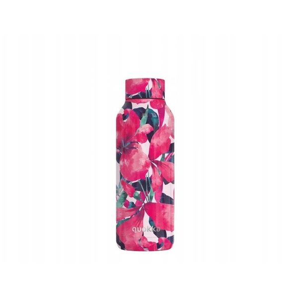 Quokka Solid - Butelka termiczna ze stali nierdzewnej 510 ml (Pink Bloom)