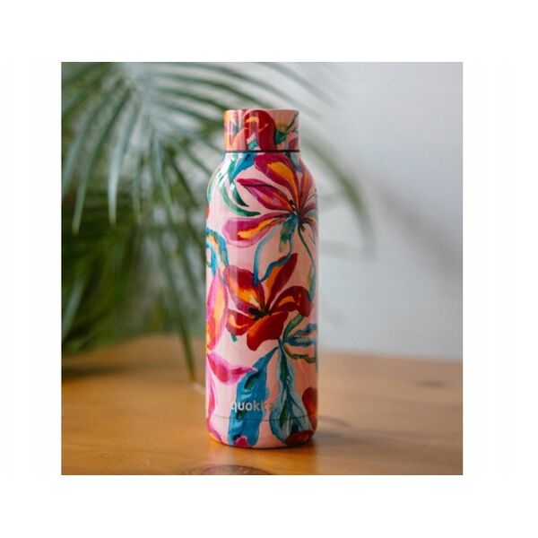 Quokka Solid - Butelka termiczna ze stali nierdzewnej 510 ml (Tropical Bloom)