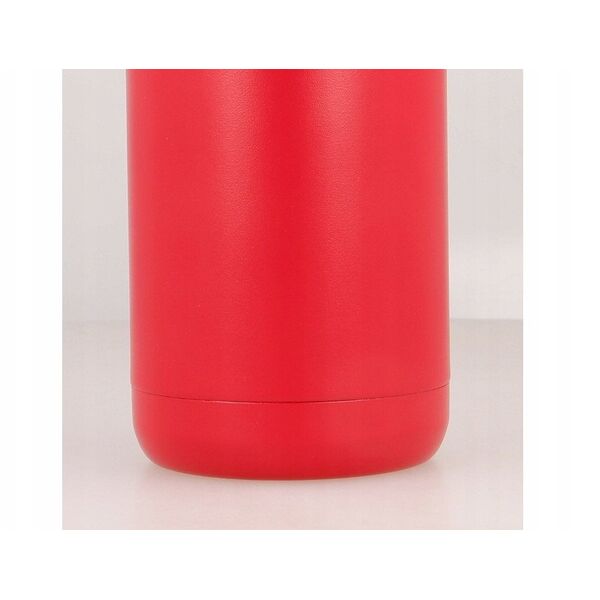 Quokka Solid With Strap - Butelka termiczna ze stali nierdzewnej 630 ml z paskiem (Cherry Red)