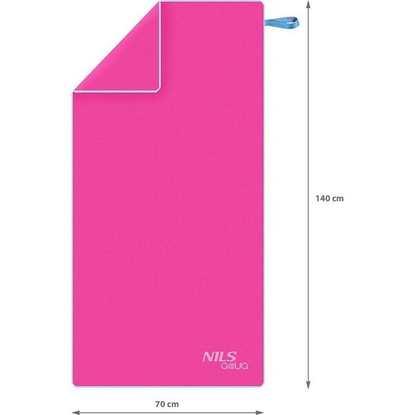 Nils Extreme Ręcznik z mikrofibry Nils Aqua NAR11 140x70 cm różowy