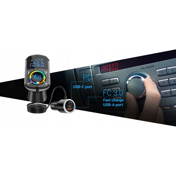 Transmiter Bluetooth FM Transmiter NAVITEL BHF08 PRO