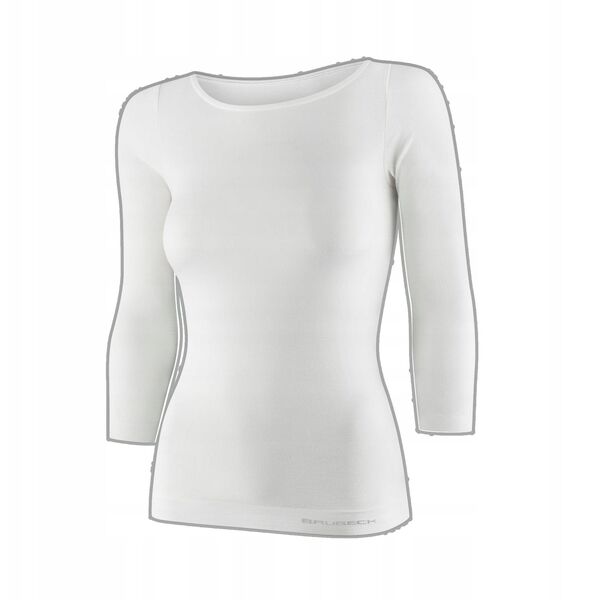 LS1628W Koszulka damska z rękawem 3/4 COMFORT MERINO kremowy L