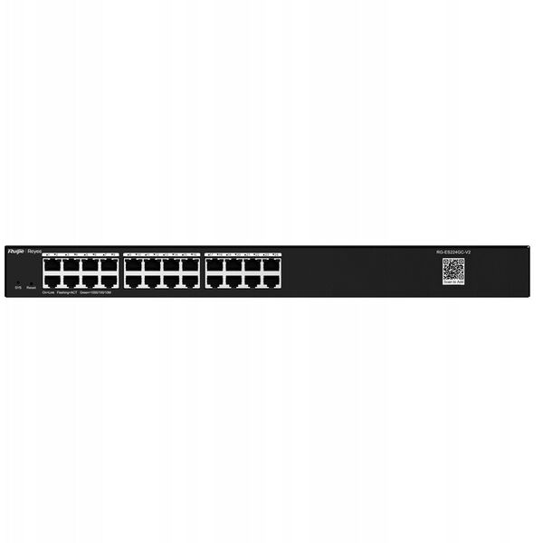 Ruijie Reyee RG-ES224GC-V2| Switch Easy Smart, 24 portów, 24xGE, Desktop, Cloud, Rack
