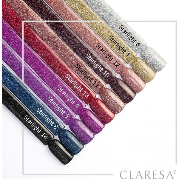 Claresa Soak Off UV/LED Starlight Lakier hybrydowy 5, 5 g