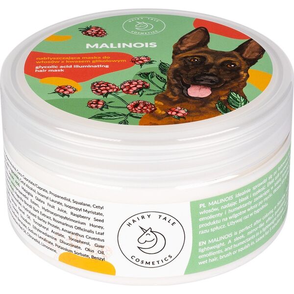 Hairy Tale Malinois Nabłyszczająca Maska do włosów z kwasem glikolowym 200ml