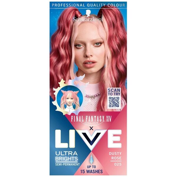 Schwarzkopf Live Ultra Brights X Final Fantasy XIV Online farba do włosów 025 Dusty Rose