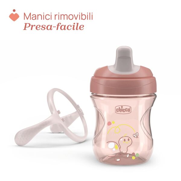 CHICCO-691115-PIERWSZY KUBEK TRENINGOWY   Z MIEKKIM USTNIKIEM