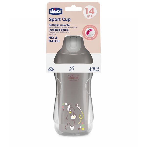 CHICCO-699135-KUBEK NIEKAPEK TERMICZNY    ZE SŁOMKĄ 266ML