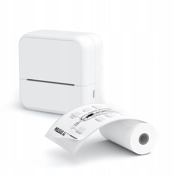 Drukarka Termiczna Bluetooth Do Zdjęć Naklejek Notatek Etykiet 53mm 203dpi / S1 / Zielony
