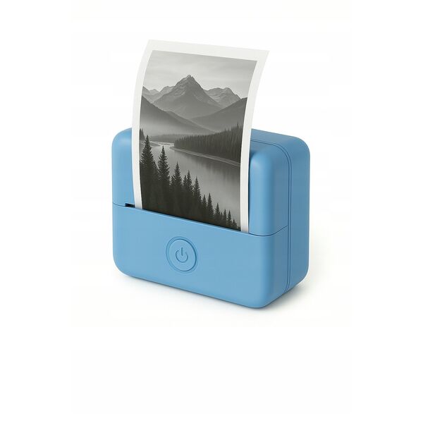 Drukarka Termiczna Bluetooth Do Zdjęć Naklejek Notatek Etykiet Aplikacja Ai / X6 / Niebieski