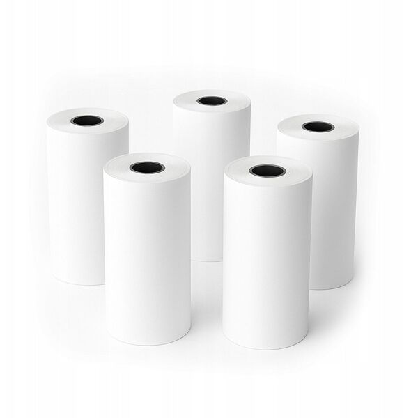Papier Biały Samoprzylepny Naklejka Wkłady 5x Rolka 3,5m Love Instant X6 / S1 / Phomemo T02 / M02x
