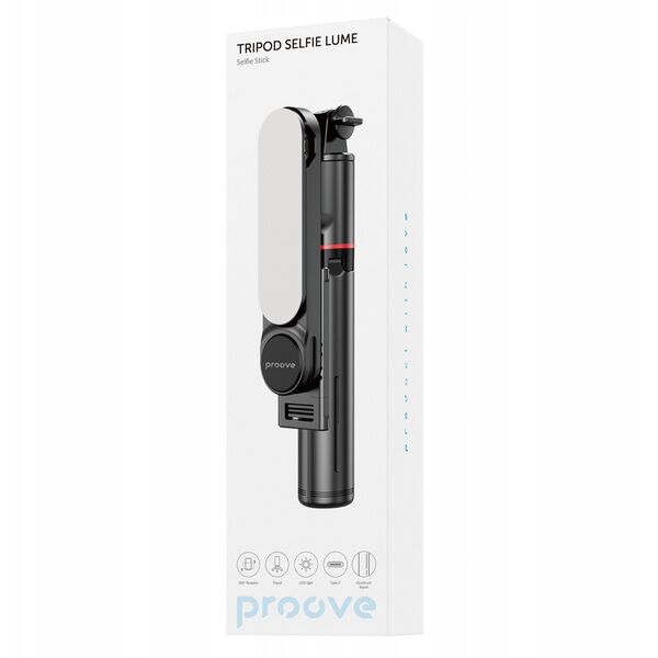Statyw Selfie Stick Monopod + Pilot Oświetlenie Led 3w1 Na Telefon / Gopro / Selfie Lume