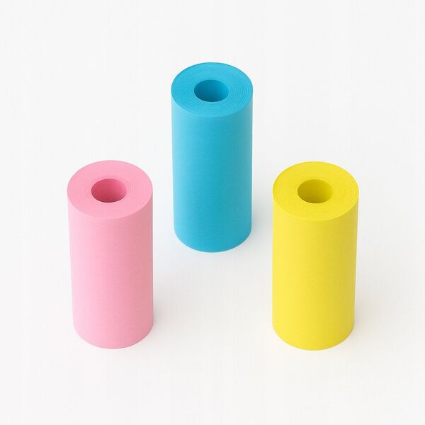Papier Kolorowy Kolor Wkład Wkłady 3x Rolka 53mm X 6,5m Love Instant X6 / S1 / Phomemo T02 / M02x / M02 Pro