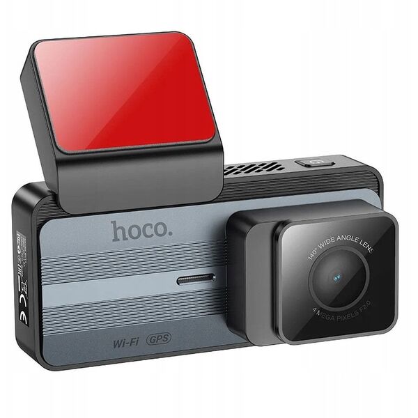 HOCO kamera samochodowa z wyświetlaczem 3,69" 2K GPS DV11 srebro szara