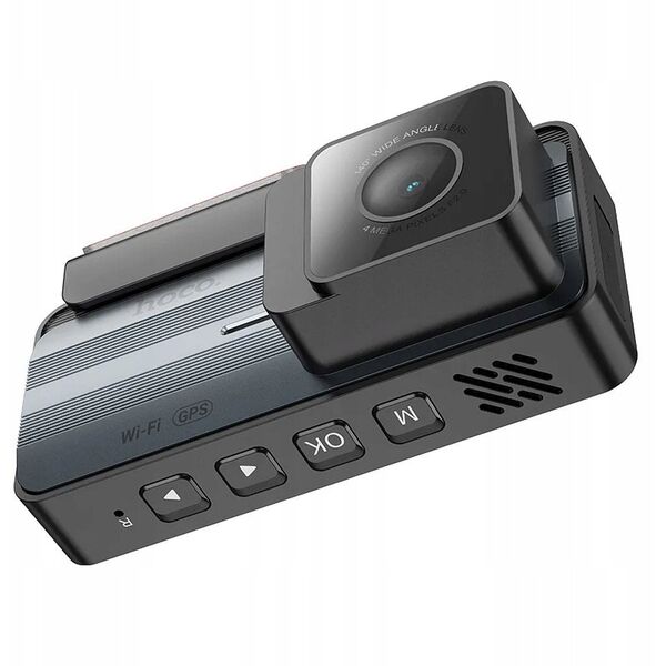 HOCO kamera samochodowa z wyświetlaczem 3,69" 2K GPS DV11 srebro szara