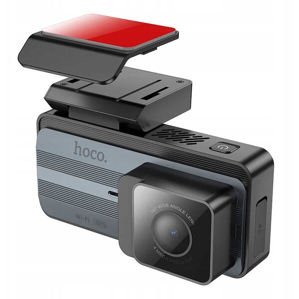 HOCO kamera samochodowa z wyświetlaczem 3,69" 2K GPS DV11 srebro szara