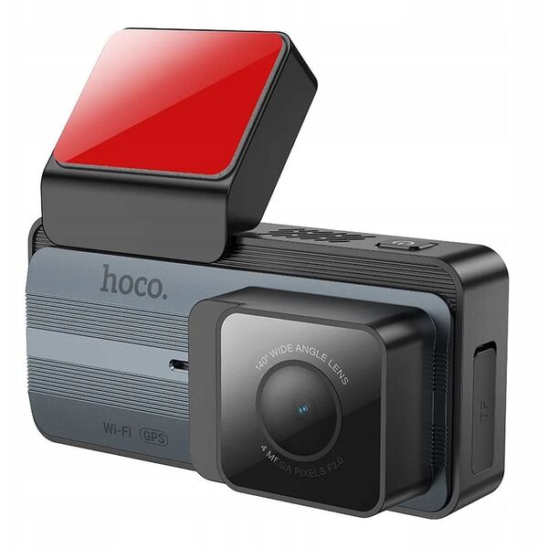 HOCO kamera samochodowa z wyświetlaczem 3,69" 2K GPS DV11 srebro szara