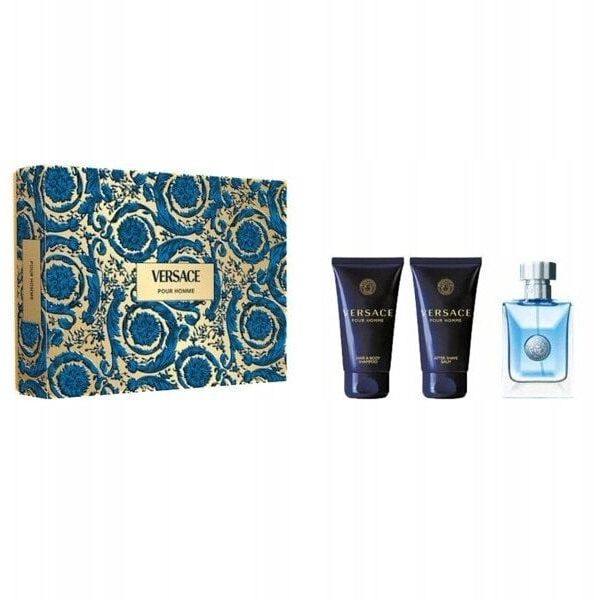 SET VERSACE Pour Homme EDT spray 50ml + ASB 50ml + SHAMPOO 50ml