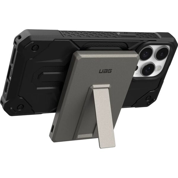 UAG Ultra Slim 5K - powerbank 5000 mAh z podstawką, ładowanie bezprzewodowe 10W, kompatybilny z MagSafe, kabel w zestawie (titanium)