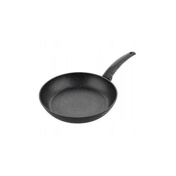 PATELNIA BONO 26 CM IND. (CZARNA, POWŁOKA IMITUJĄCA KAMIEŃ, UCHWYT CZARNY)