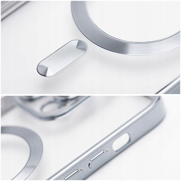 Futerał ELECTRO MAG COVER kompatybilny z MagSafe do SAMSUNG S25 Edge srebrny