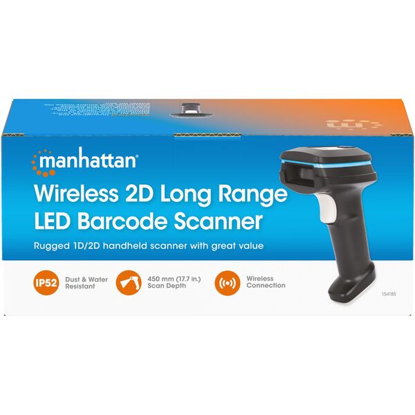 MANHATTAN 2D LED Funk-Barcodescanner 450mm IP52
