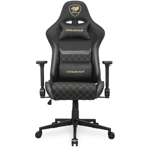 COUGAR Gaming-Stuhl Armor One V2 Gold F, PVC/Stoff, Schwarz