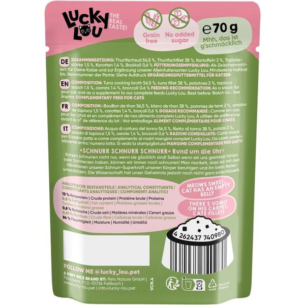Lucky Lou Extrafood Tuńczyk i warzywa w bulionie saszetka 70g