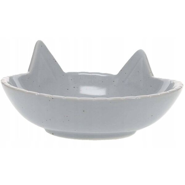 DUVO+ MISKA CERAMICZNA DLA KOTA 175ml     JASNOSZARA 14x14x6.5cm  15508