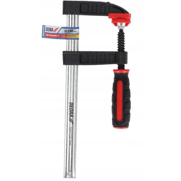 Ścisk stolarski F 300x120mm, 2-materiałowa rękojeść