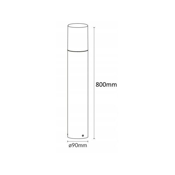 DALIA oprawa ogrodowa słupek, E27, max. 15W, IP54, 80 cm, czarny