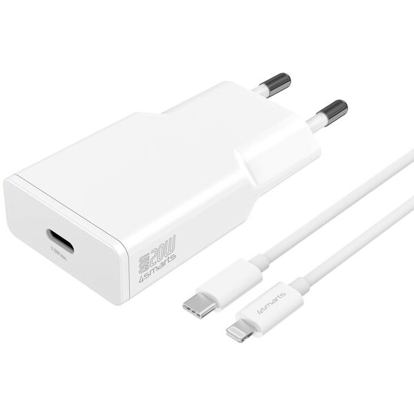 4smarts Set PDPlug Slim 20W GaN 1C + USB-C auf Lightning Kabel