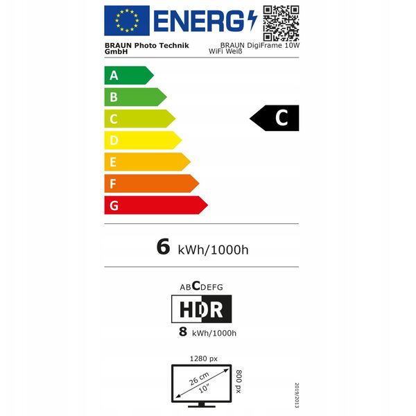 Braun DigiFrame 10W WiFi wei 25.7cm (10.1 )