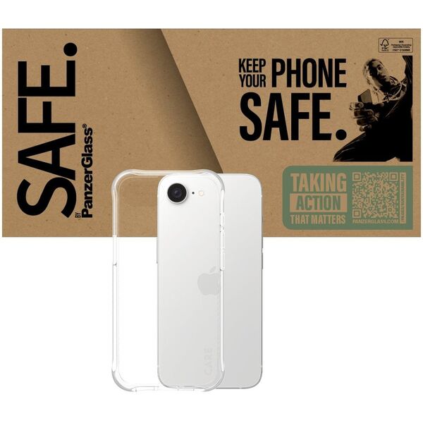 SAFE TPU Case, clear iPhone 16e *BULK