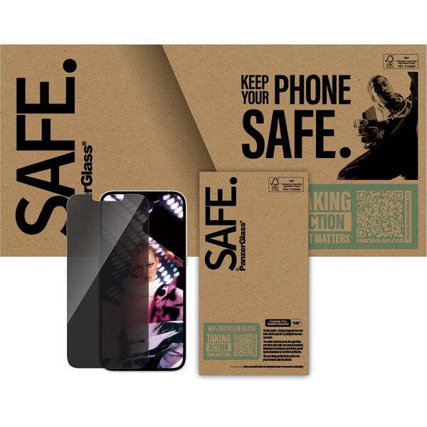 SAFE Privacy Screen Protector iPhone 16e/14/13/13 Pro *BULK