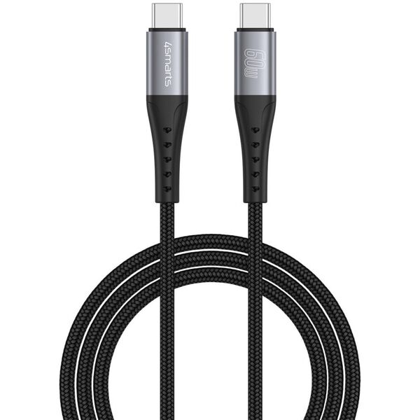 4smarts USB-C Kabel PrimeCord 60W 1,5m, schwarz