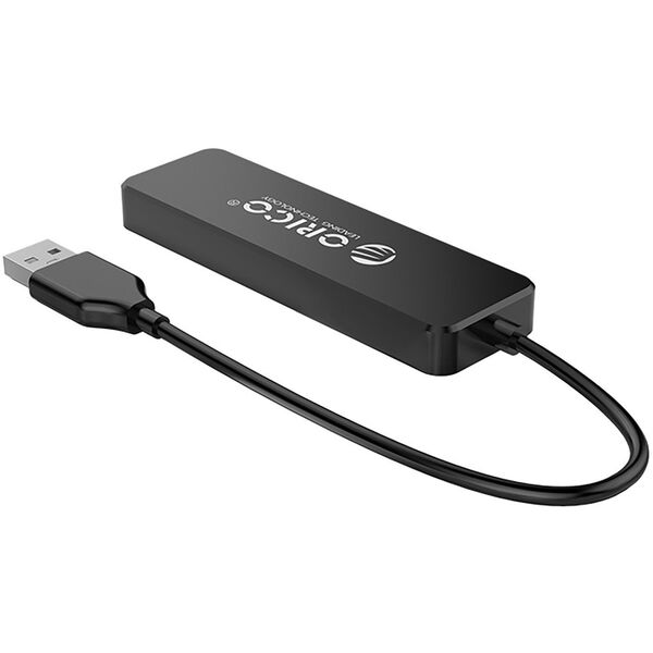 Hub FL01 stacja dokująca rozdzielacz USB-A na 4x USB-A - czarny Hub FL01 stacja dokująca rozdzielacz USB-A na 4x USB-A - czarny