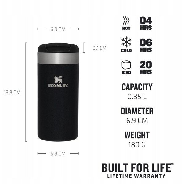 Thermos mug STANLEY AEROLIGHT, pink, 350 ml