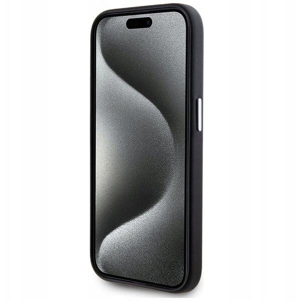 Case Karl Lagerfeld FW Metal Plate MagSafe for iPhone 15 Pro Max black