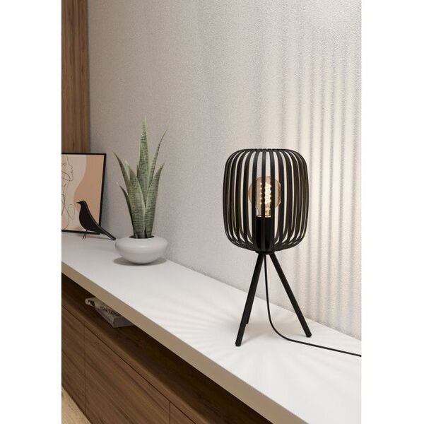 Table lamp EGLO ROMAZZINA, 1 x E27, max 40 W, black, O 20cm, h43.5cm