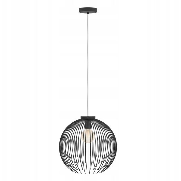 Pendant lamp EGLO VENEZUELA, 1xE27, max 40W, black color, 39.5x36.5x110cm