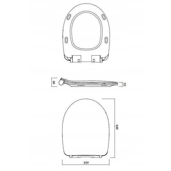 SET A37 MISKA USTĘPOWA MODUO CO 10 DESKA SLIM DUR WO ŁW