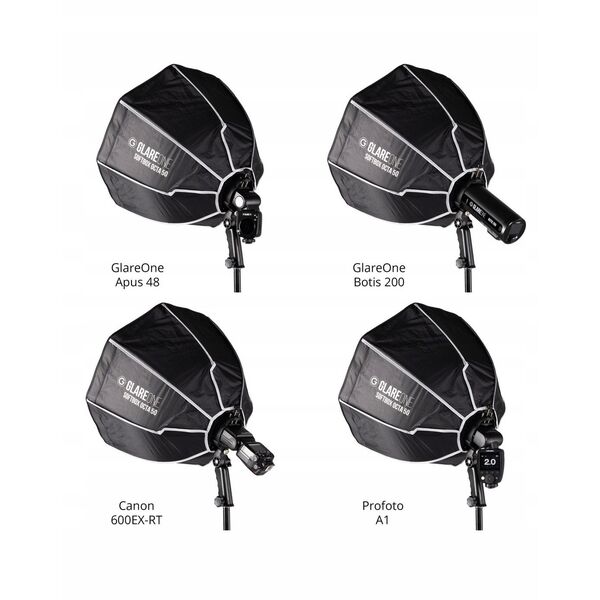 GlareOne Softbox Octa 50 cm - softbox do lamp reporterskich
