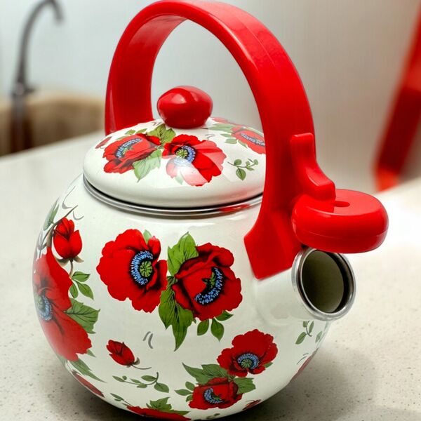 CZAJNIK EMALIOWANY 2.2L BRUNBESTE POPPY BB-2498