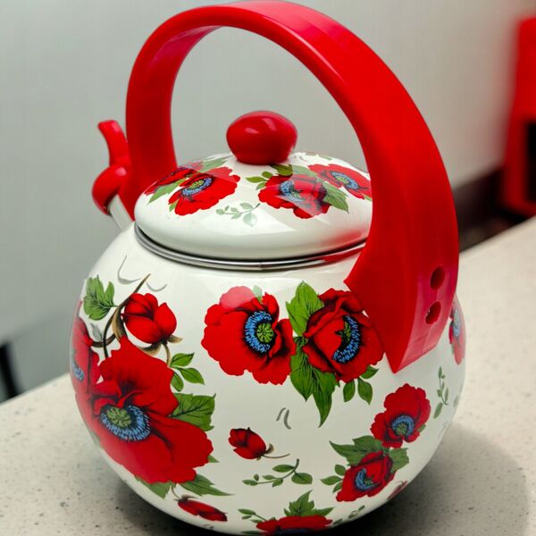 CZAJNIK EMALIOWANY 2.2L BRUNBESTE POPPY BB-2498