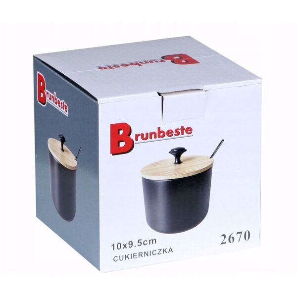 CUKIERNICA METALOWA Z ŁYŻECZKĄ 350ML BRUNBESTE BB- 2670