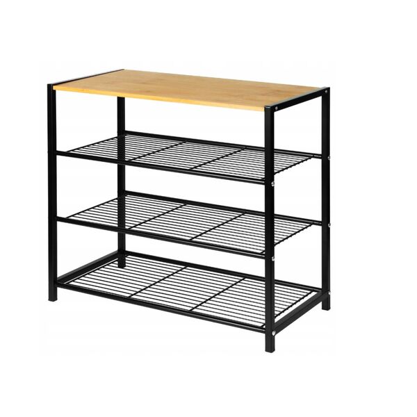 PÓŁKA REGAŁ STOJAK NA BUTY 4-POZIOMOWA 60X30X56CM BRUNBESTE BB-3394