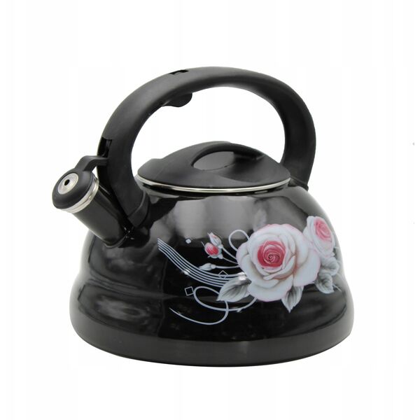 CZAJNIK EMALIOWANY 3.0L BRUNBESTE BLACK ROSE BB-4552